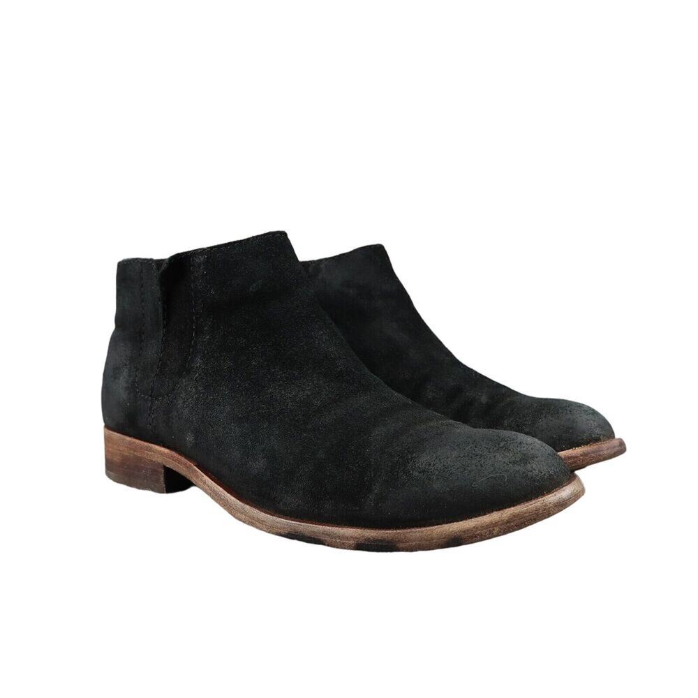 Kork Ease Shoes Womens 7.5 Booties Velma Chelsea Suede Black Timeless Distressed